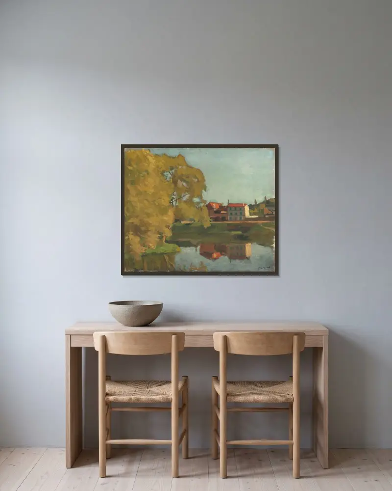 Maisons à Billancourt, Albert Marquet v rámu na stěně