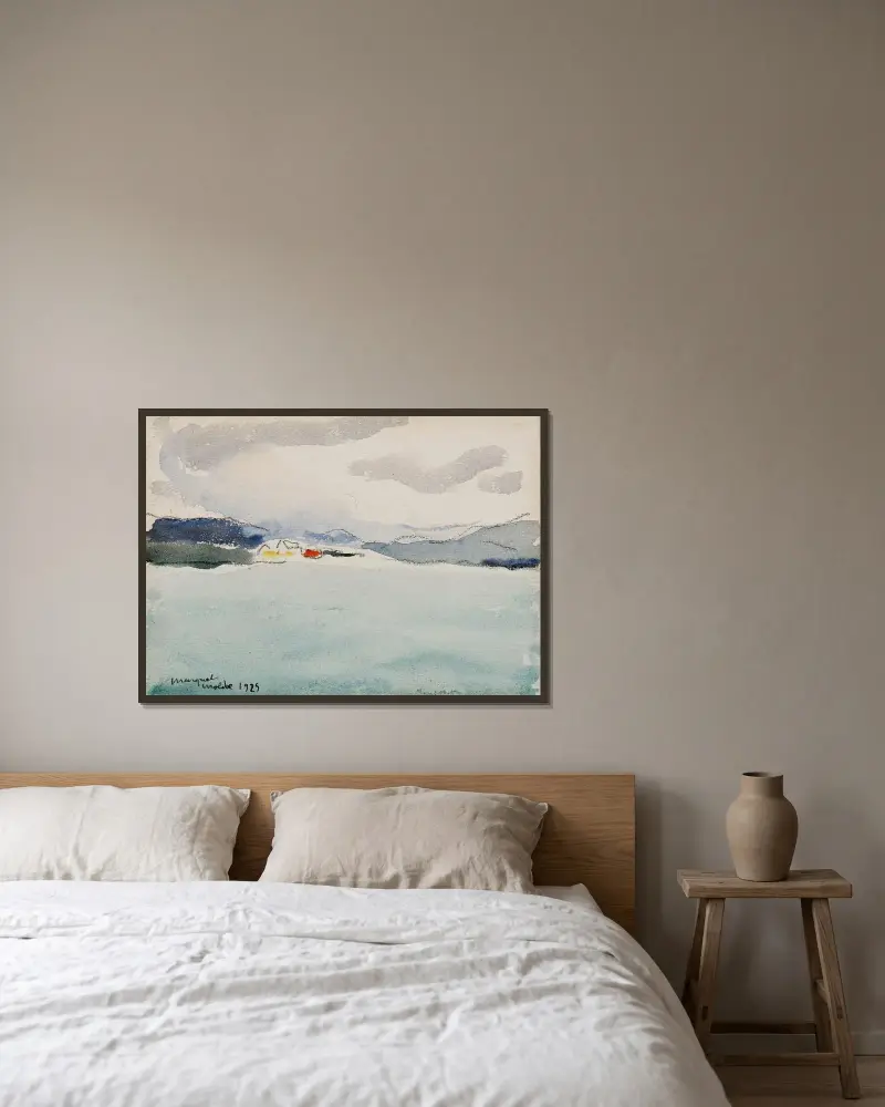 Molde av Albert Marquet inramad på en vägg