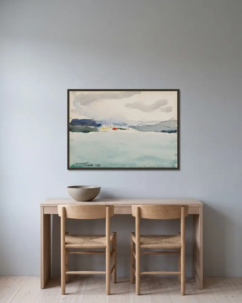 Molde av Albert Marquet inramad på en vägg