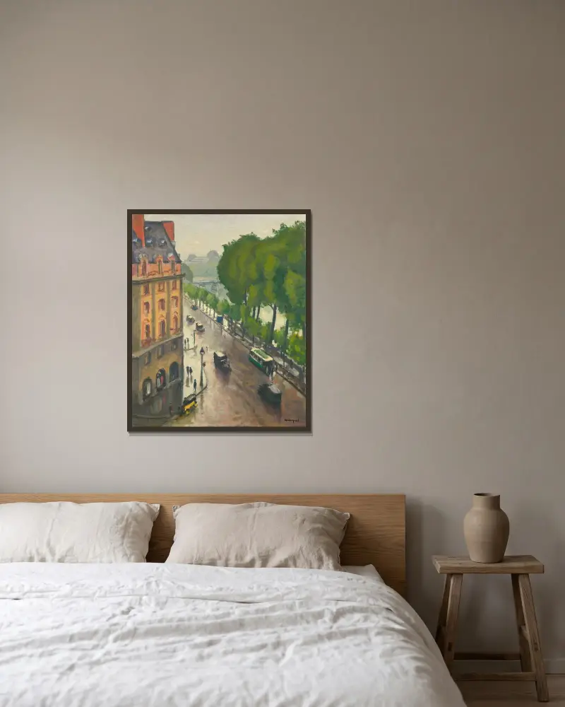Paris, Quai de Conti av Albert Marquet inramad på en vägg