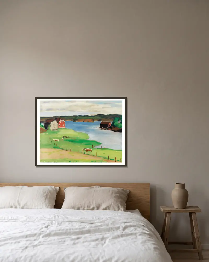 Pâturages, Hesnes av Albert Marquet inramad på en vägg