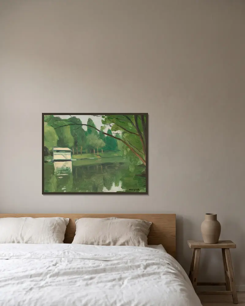 Pont de Champigny von Albert Marquet gerahmt an einer Wand
