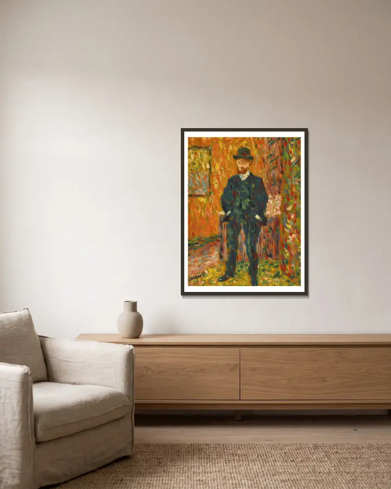 Portrét Andréa Rouveyreho, Albert Marquet v rámu na stěně