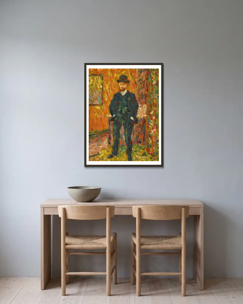 Portrét Andréa Rouveyreho, Albert Marquet v rámu na stěně