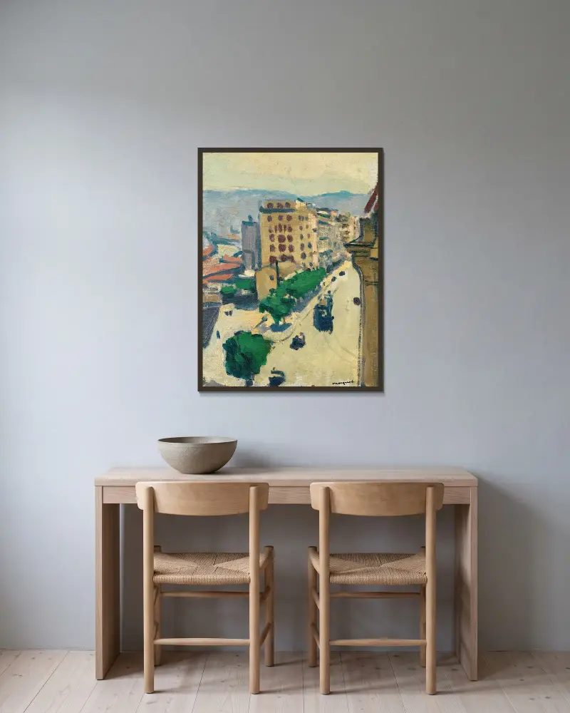 Ulice v Alžíru, Albert Marquet v rámu na stěně
