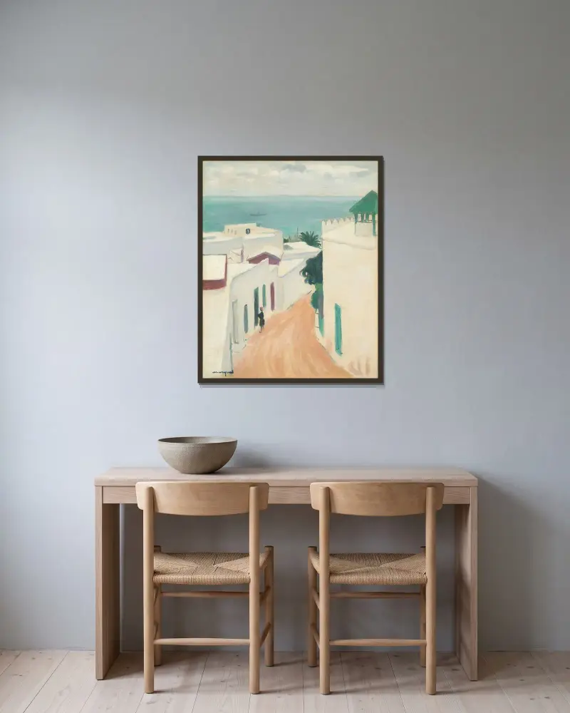 En gata av Albert Marquet inramad på en vägg
