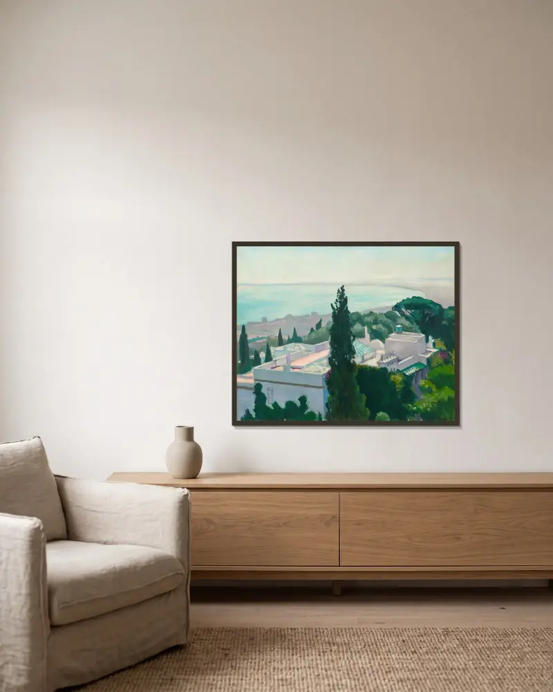 Villa Mauresque av Albert Marquet inramad på en vägg