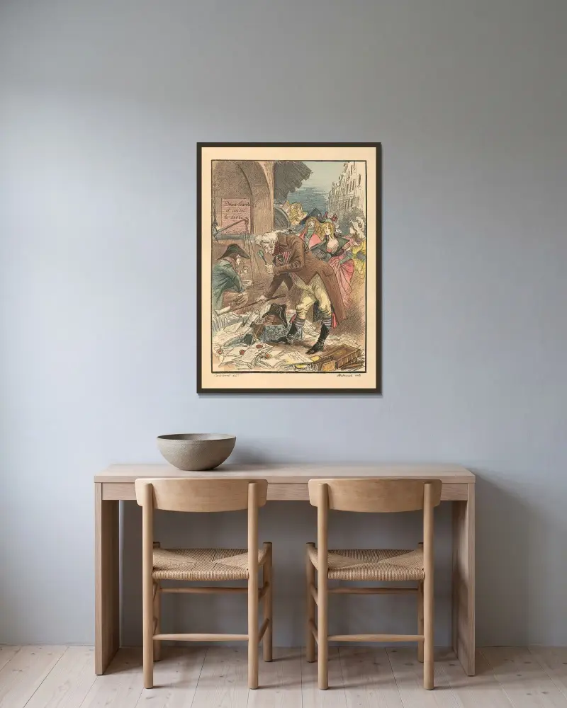L’Anglais Collectionneur, Albert Robida w ramie na ścianie