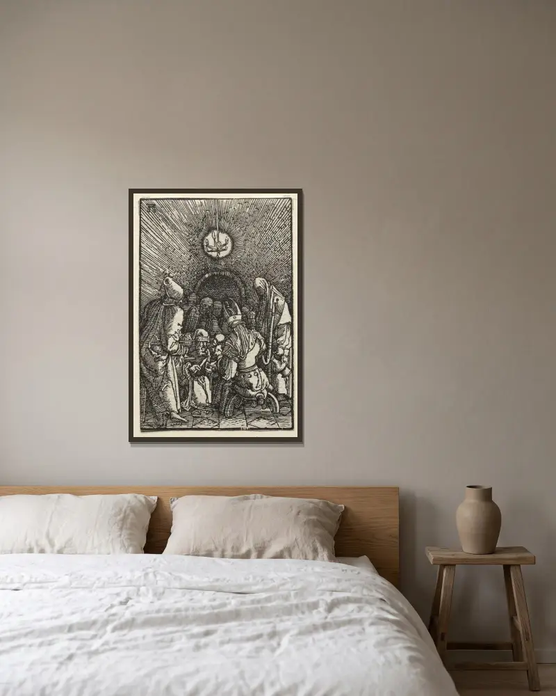 Die Beschneidung von Albrecht Altdorfer gerahmt an einer Wand