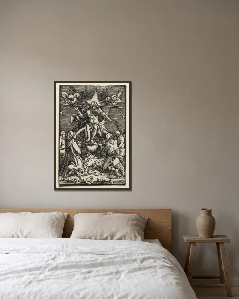 Den yttersta domen av Albrecht Altdorfer inramad på en vägg