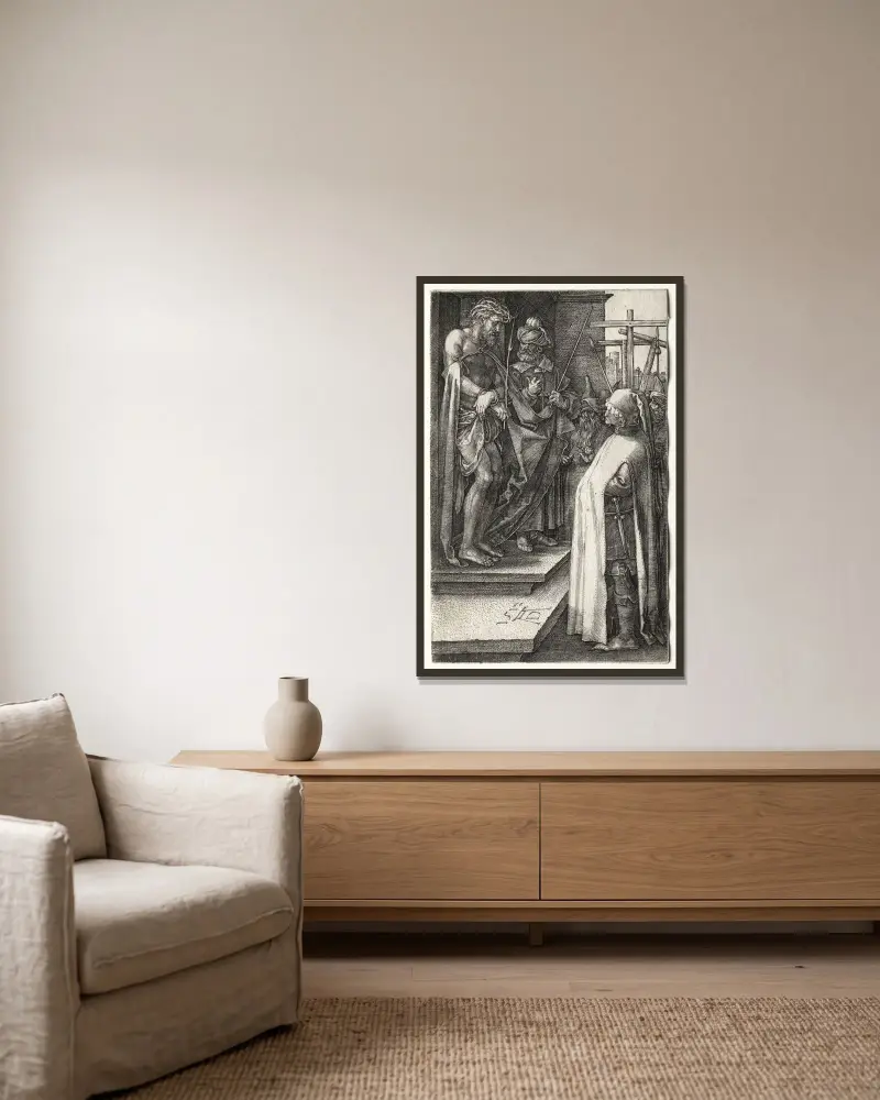 Ecce Homo von Albrecht Dürer gerahmt an einer Wand