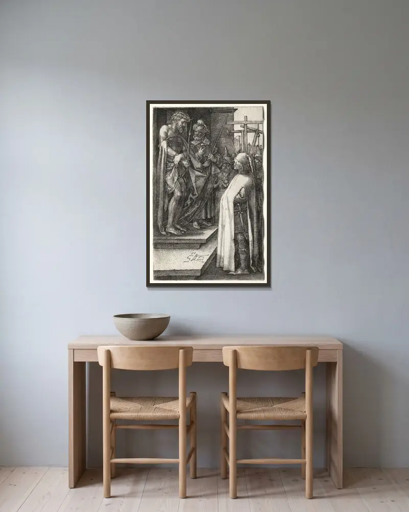 Ecce Homo von Albrecht Dürer gerahmt an einer Wand