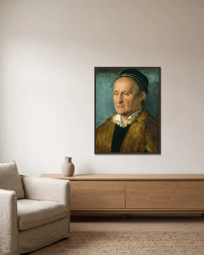 Jakob Muffel von Albrecht Dürer gerahmt an einer Wand
