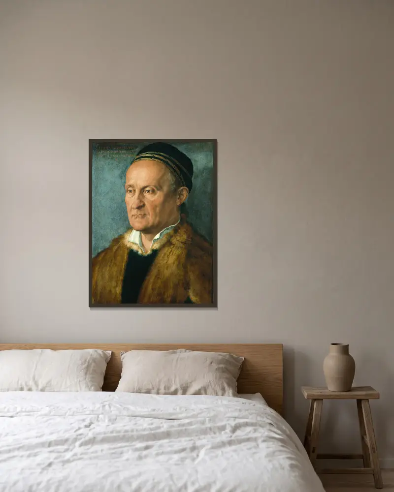Jakob Muffel von Albrecht Dürer gerahmt an einer Wand