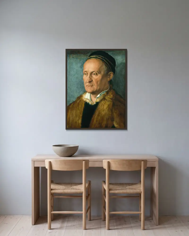 Jakob Muffel von Albrecht Dürer gerahmt an einer Wand