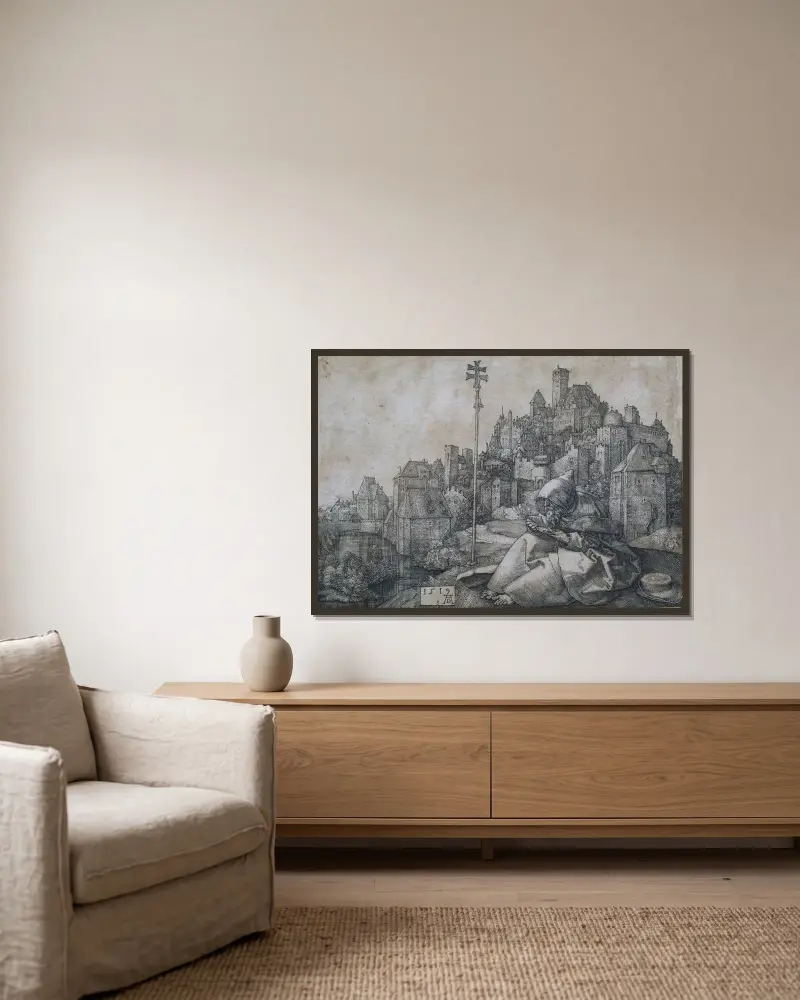 Svatý Antonín, Albrecht Dürer v rámu na stěně