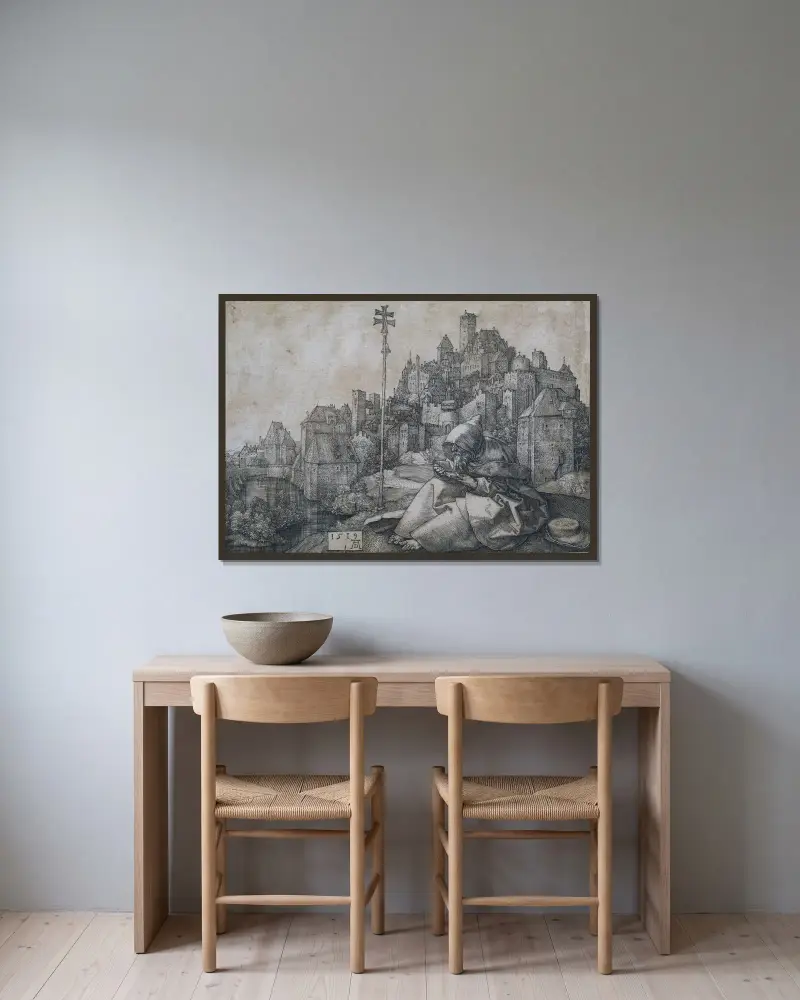 Svatý Antonín, Albrecht Dürer v rámu na stěně