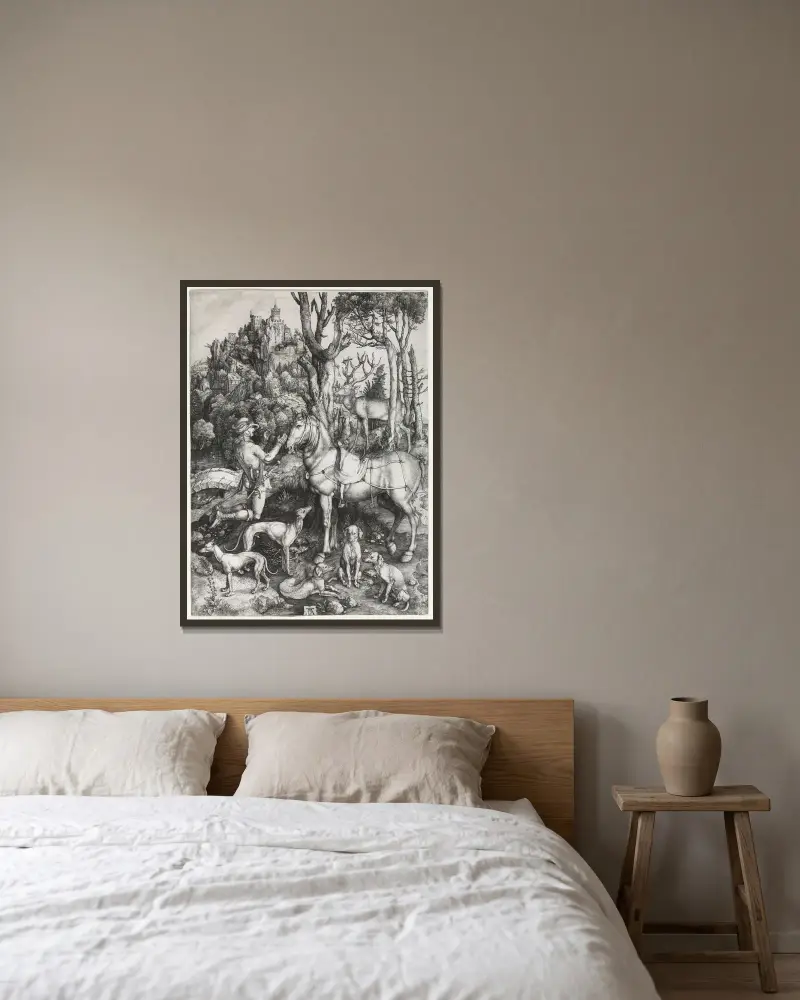 Święty Eustachy, Albrecht Dürer w ramie na ścianie