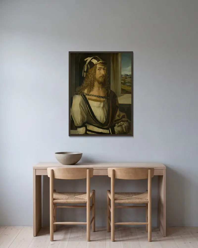 Autoportrét, Albrecht Dürer v rámu na stěně