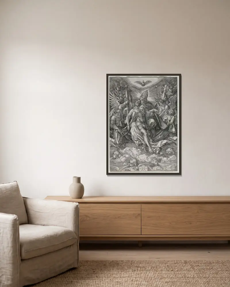 Svatá Trojice, Albrecht Dürer v rámu na stěně