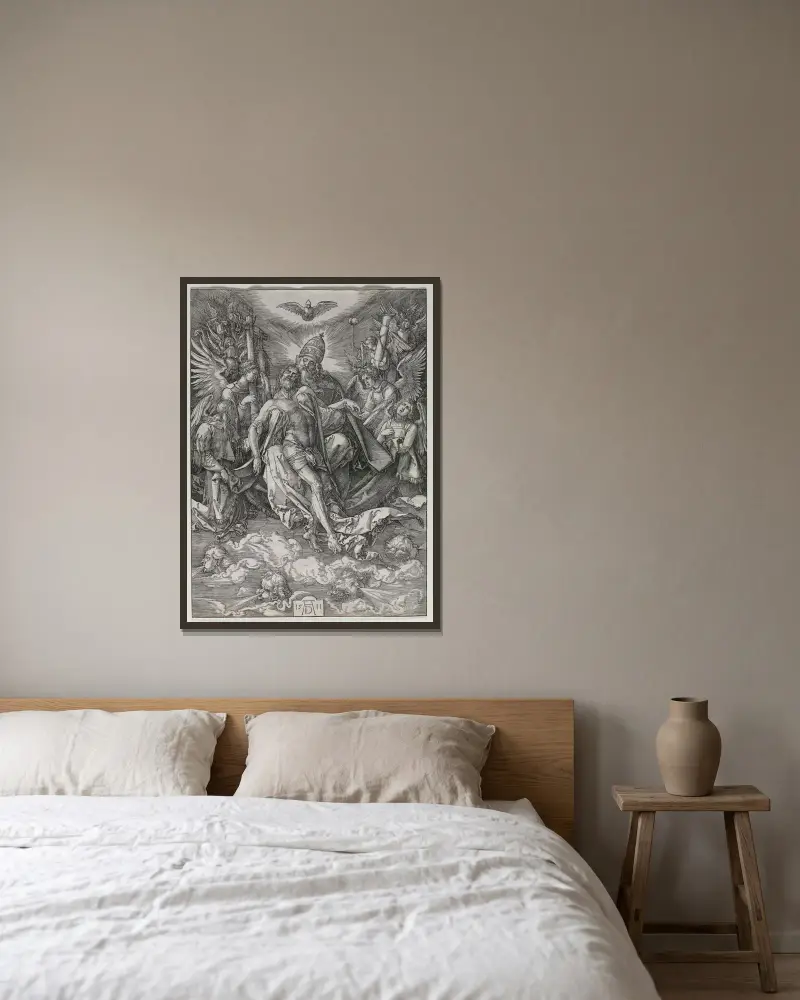 Svatá Trojice, Albrecht Dürer v rámu na stěně