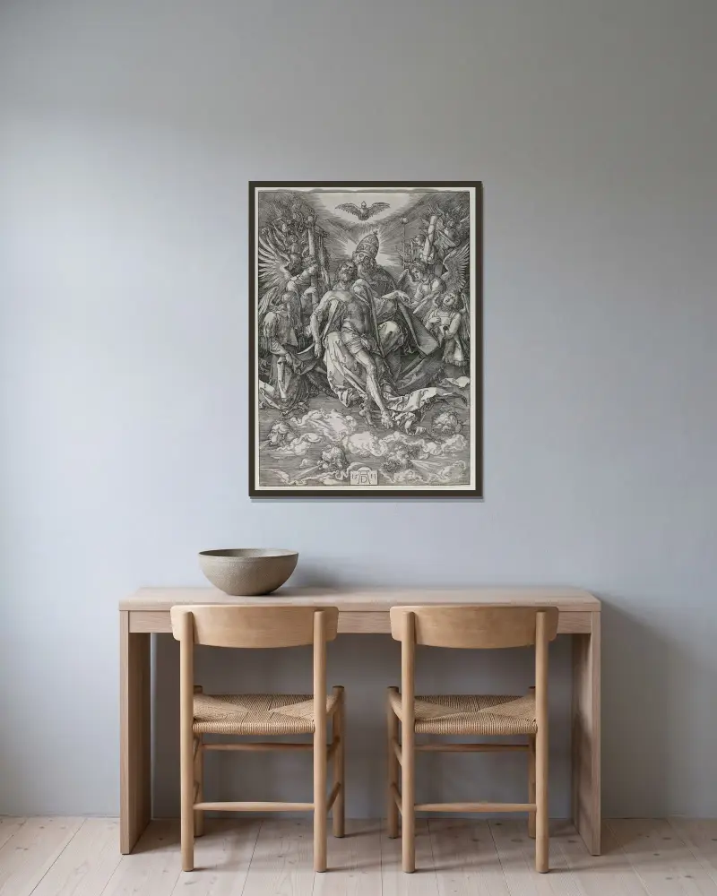Svatá Trojice, Albrecht Dürer v rámu na stěně
