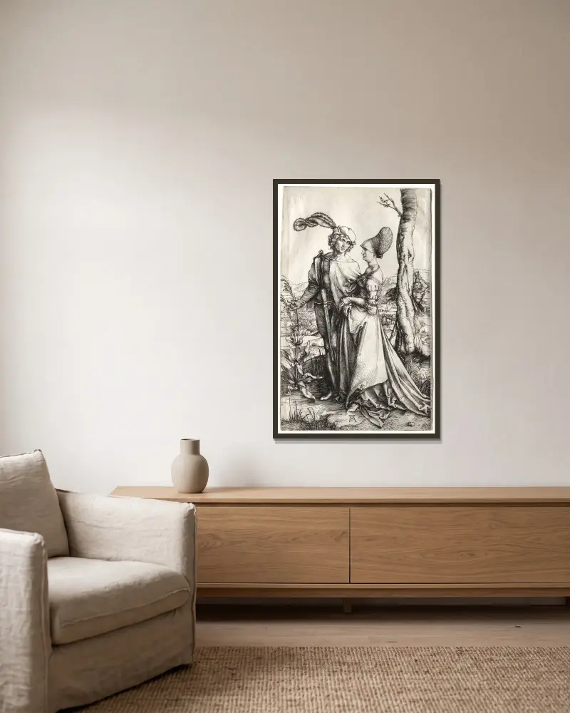 Die Promenade von Albrecht Dürer gerahmt an einer Wand