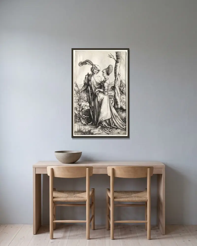 Die Promenade von Albrecht Dürer gerahmt an einer Wand