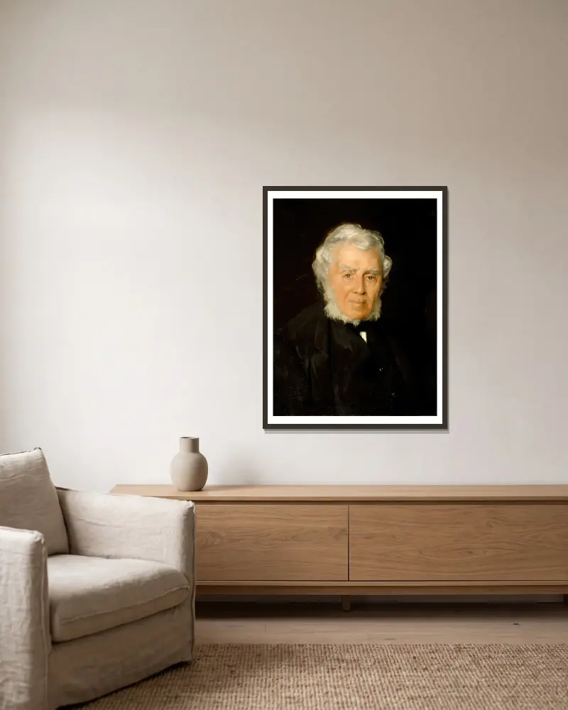 Portrait of Robert Walter Weir av Julian Alden Weir inramad på en vägg