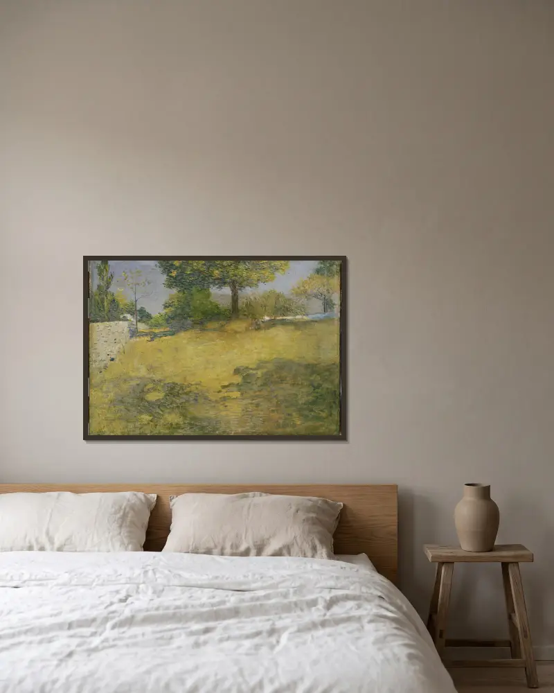 Die hohe Weide von Julian Alden Weir gerahmt an einer Wand