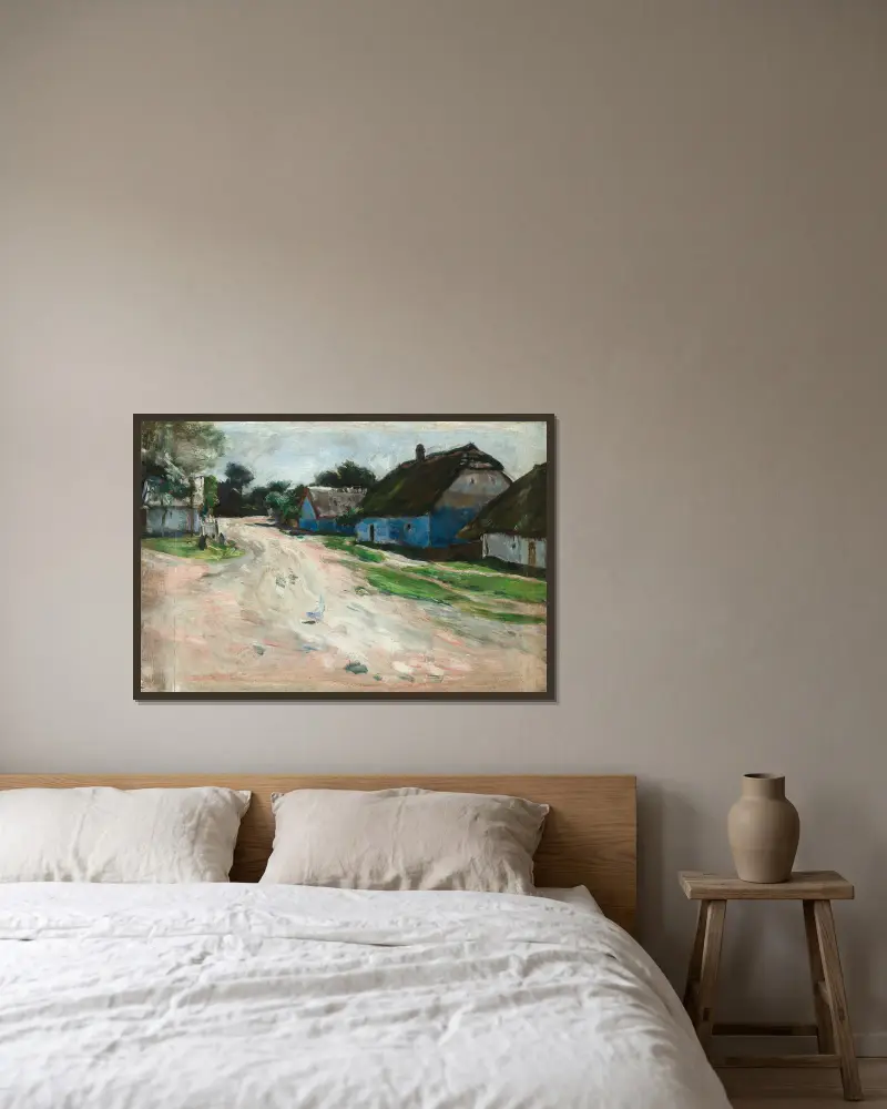 Road at Bronowice av Aleksander Gierymski inramad på en vägg