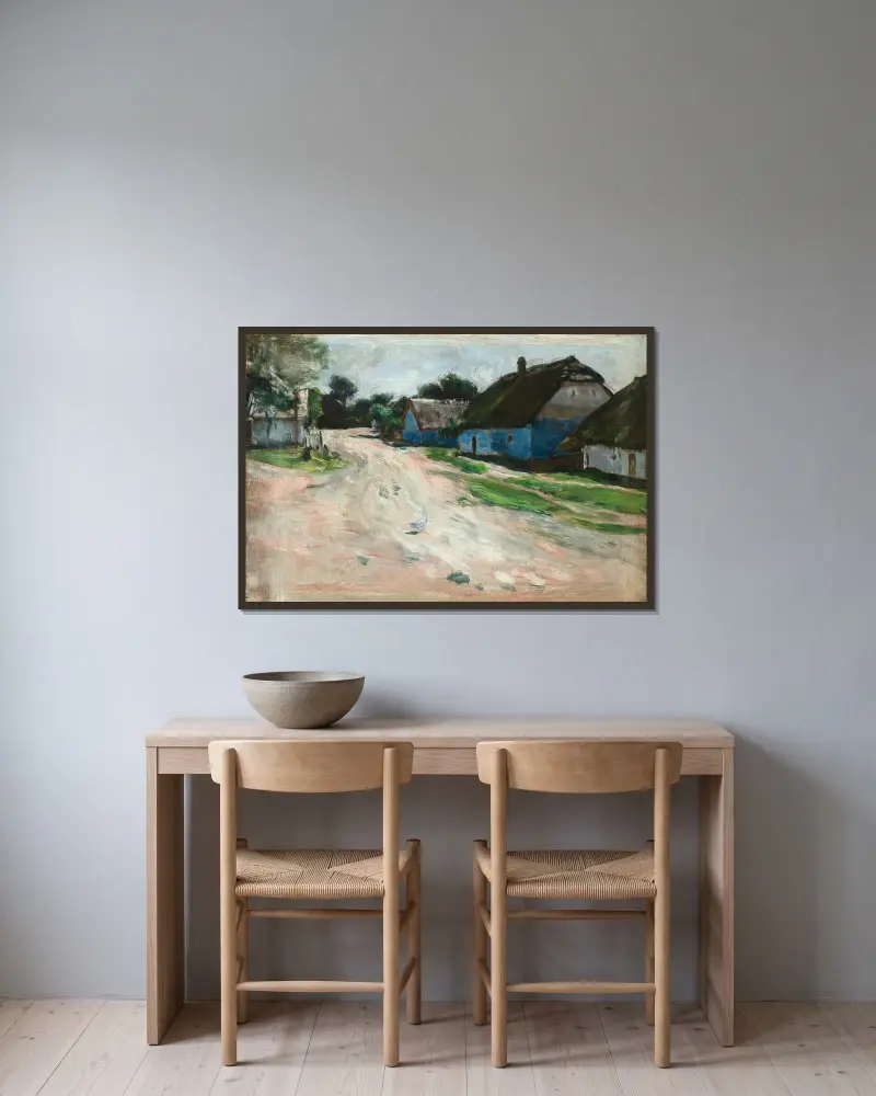 Road at Bronowice av Aleksander Gierymski inramad på en vägg