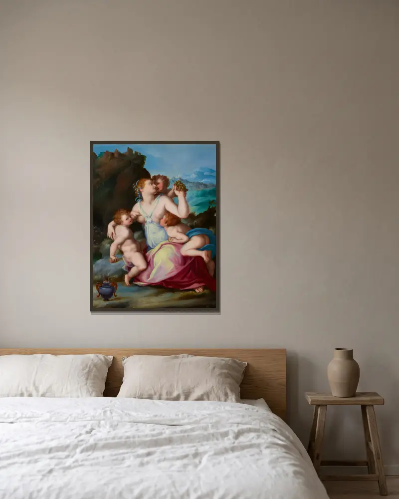 Charita, Alessandro Allori v rámu na stěně