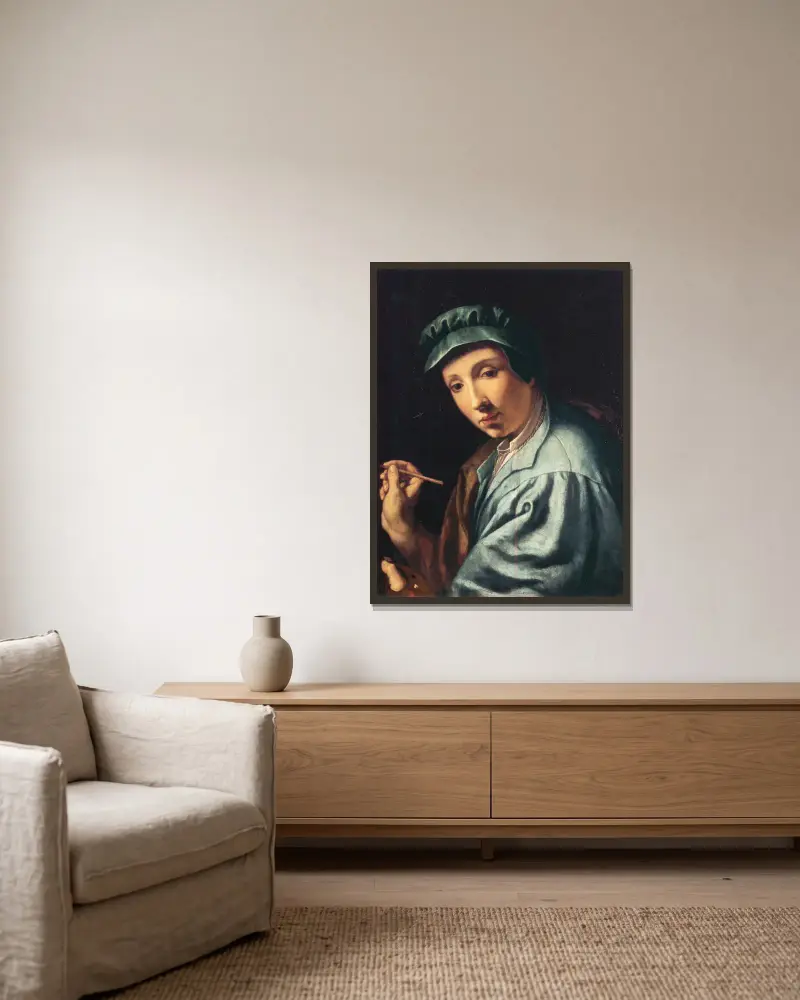 Autoportrét, Alessandro Allori v rámu na stěně
