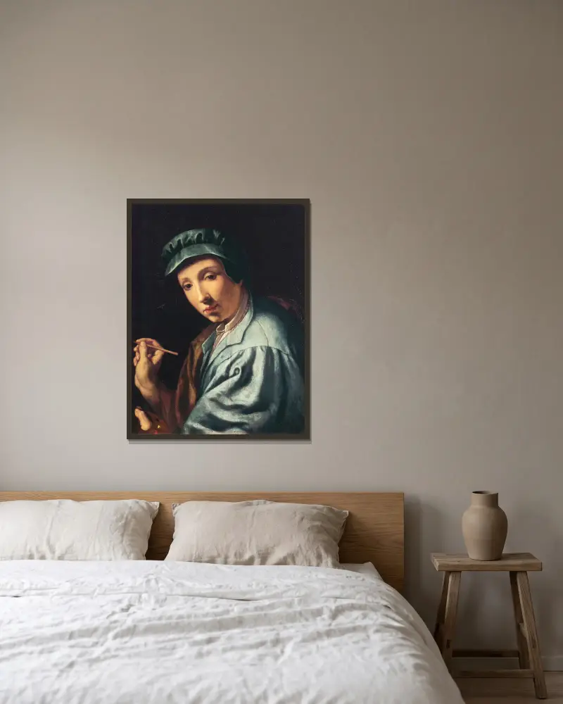 Autoportrét, Alessandro Allori v rámu na stěně