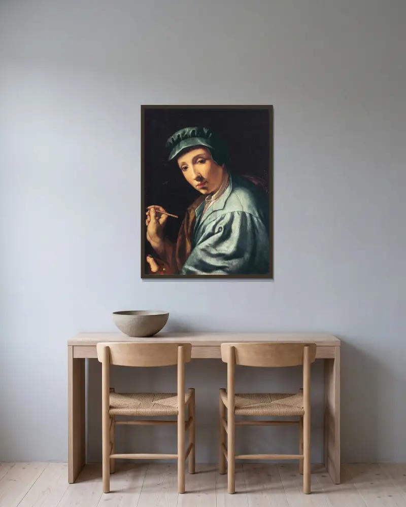 Autoportrét, Alessandro Allori v rámu na stěně