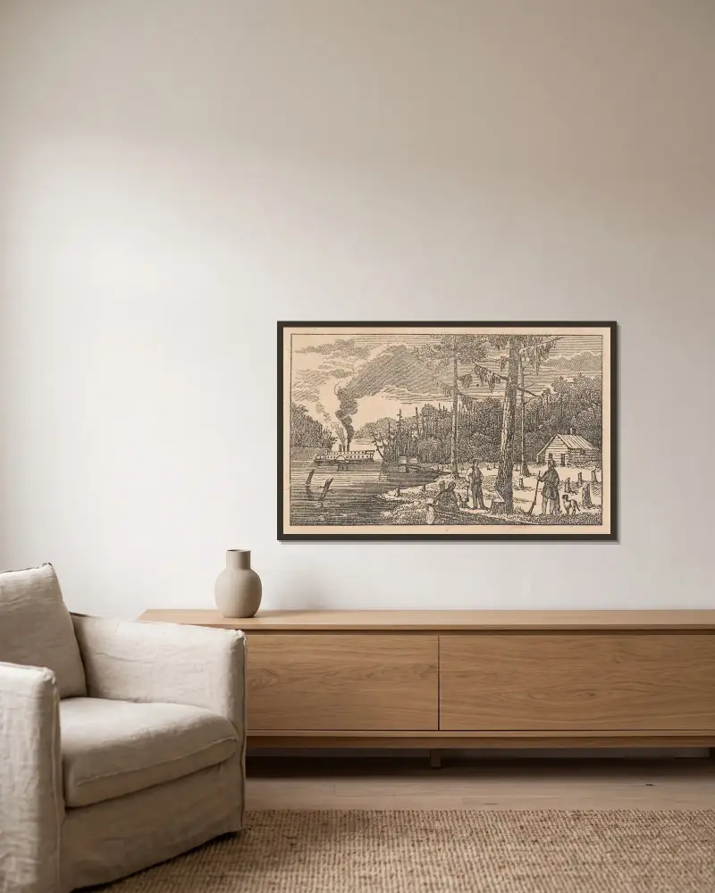 Westliche Staaten von Alexander Anderson gerahmt an einer Wand