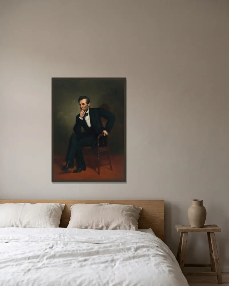 Abraham Lincoln von George Peter Alexander Healy gerahmt an einer Wand