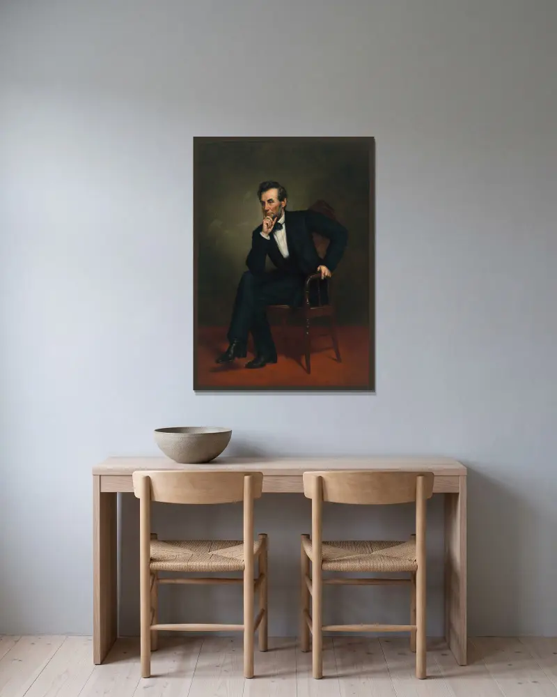 Abraham Lincoln von George Peter Alexander Healy gerahmt an einer Wand
