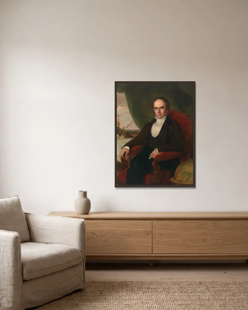 Daniel Webster von George Peter Alexander Healy gerahmt an einer Wand
