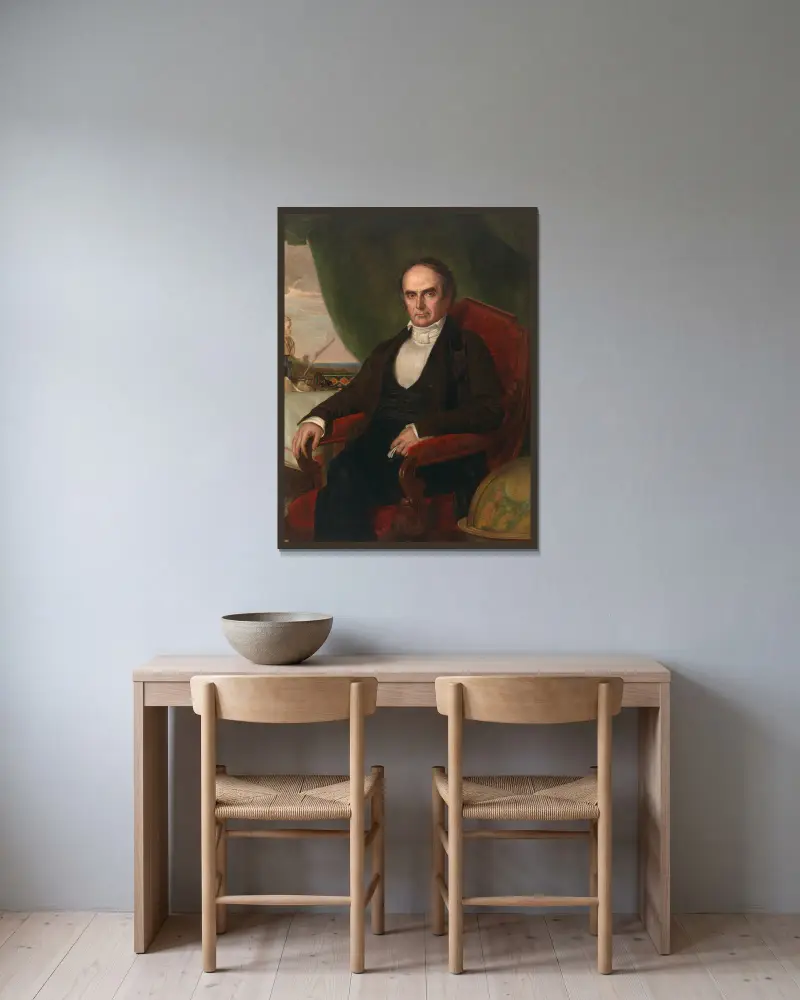 Daniel Webster von George Peter Alexander Healy gerahmt an einer Wand