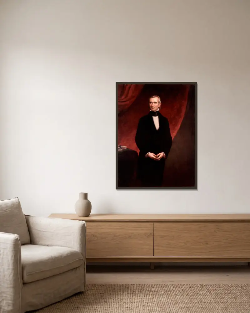 James Knox Polk, 1858 von George Peter Alexander Healy gerahmt an einer Wand
