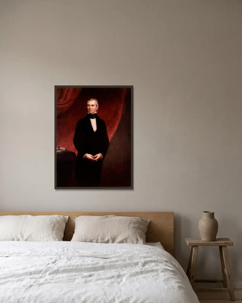 James Knox Polk, 1858 von George Peter Alexander Healy gerahmt an einer Wand