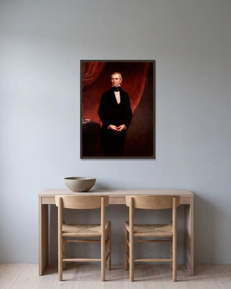 James Knox Polk, 1858 von George Peter Alexander Healy gerahmt an einer Wand