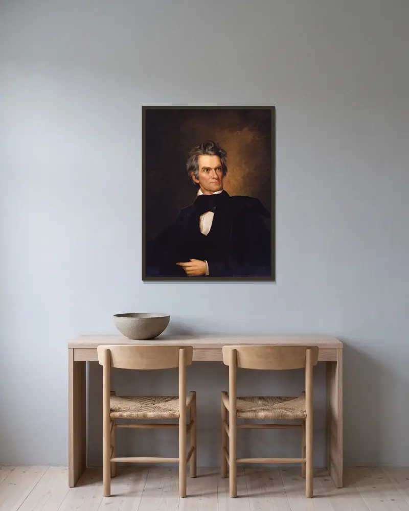 John C. Calhoun von George Peter Alexander Healy gerahmt an einer Wand