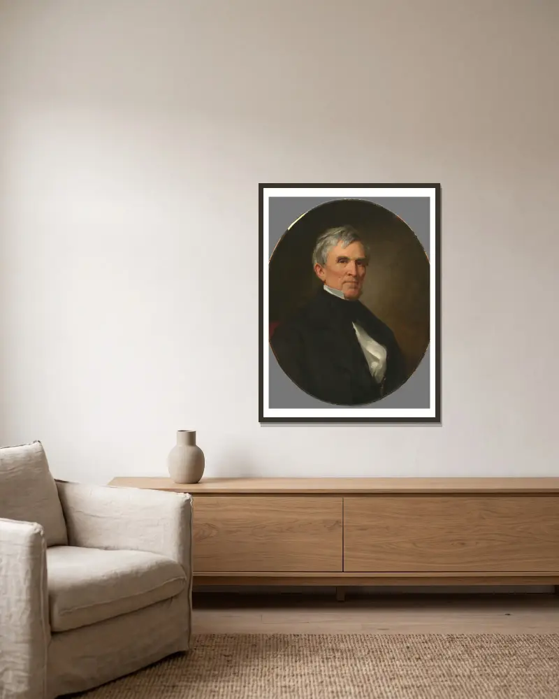 John Jordan Crittenden av George Peter Alexander Healy inramad på en vägg