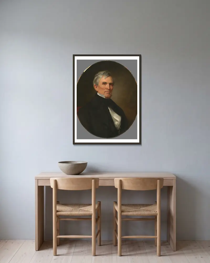 John Jordan Crittenden av George Peter Alexander Healy inramad på en vägg