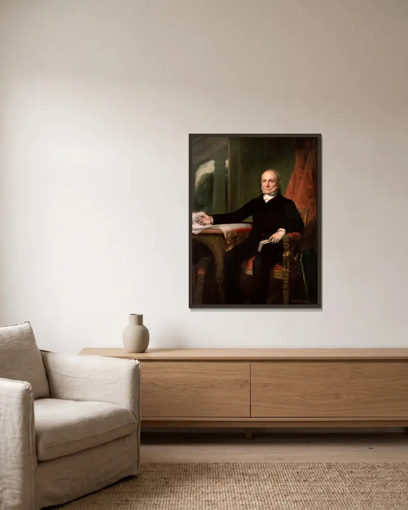 John Quincy Adams, George Peter Alexander Healy w ramie na ścianie
