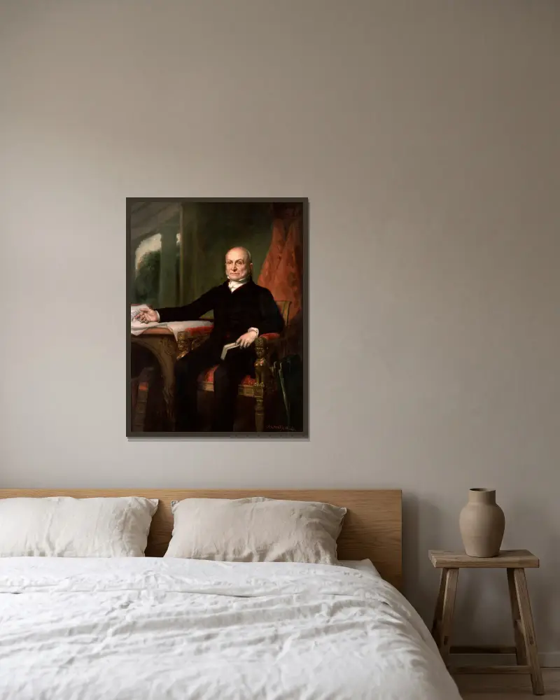 John Quincy Adams, George Peter Alexander Healy w ramie na ścianie