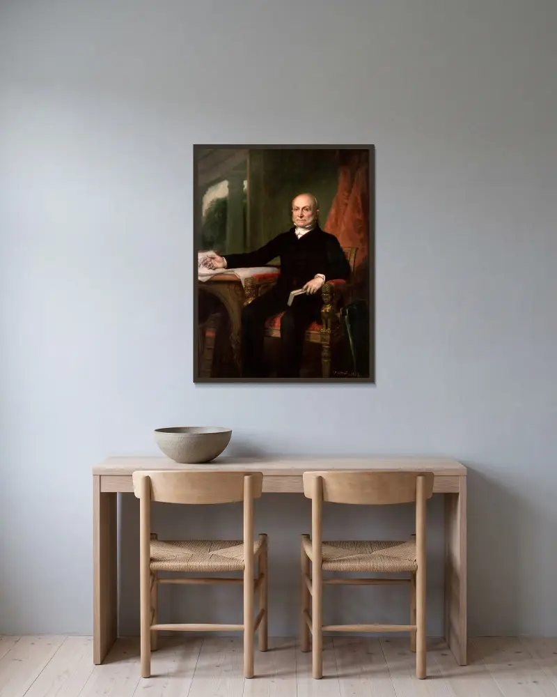 John Quincy Adams, George Peter Alexander Healy w ramie na ścianie